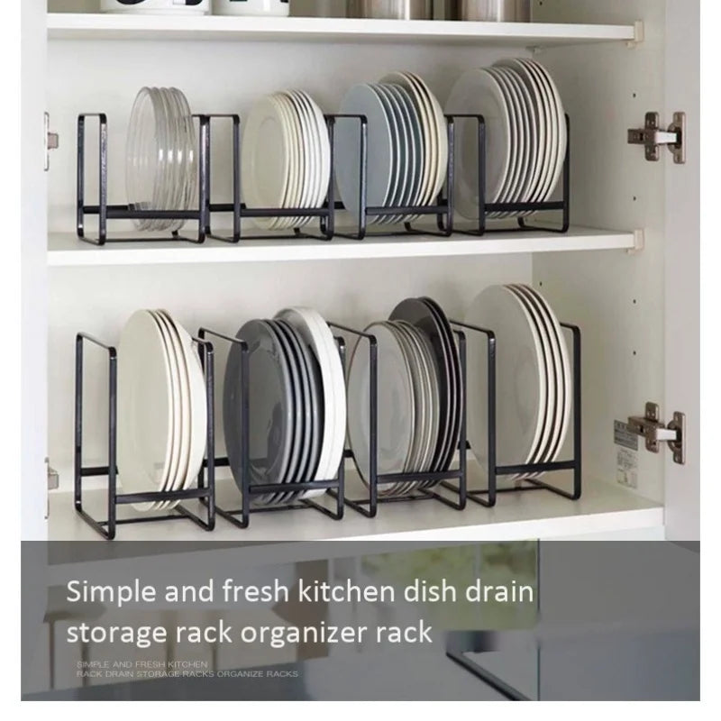 Kitchen Cabinet Countertop Plate Storage Rack by HitMyNeed
