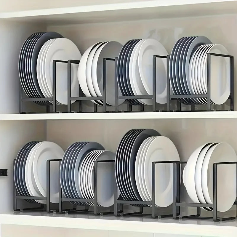 Kitchen Cabinet Countertop Plate Storage Rack s-11-5x12x14cm by HitMyNeed
