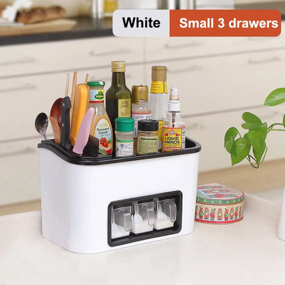 Kitchen Cabinet Organizer with Utensil and Spice Rack by HitMyNeed