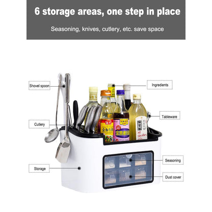 Kitchen Cabinet Organizer with Utensil and Spice Rack by HitMyNeed
