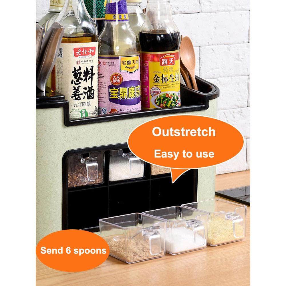 Kitchen Cabinet Organizer with Utensil and Spice Rack by HitMyNeed