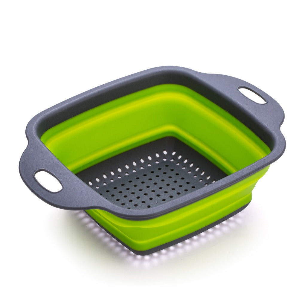 Kitchen Collapsible Colander Set, Space-Saving Silicone by HitMyNeed