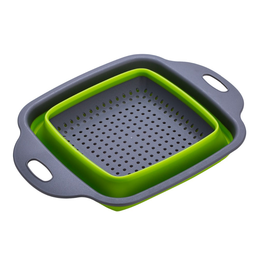Kitchen Collapsible Colander Set, Space-Saving Silicone by HitMyNeed