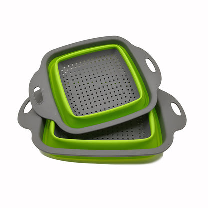 Kitchen Collapsible Colander Set, Space-Saving Silicone by HitMyNeed