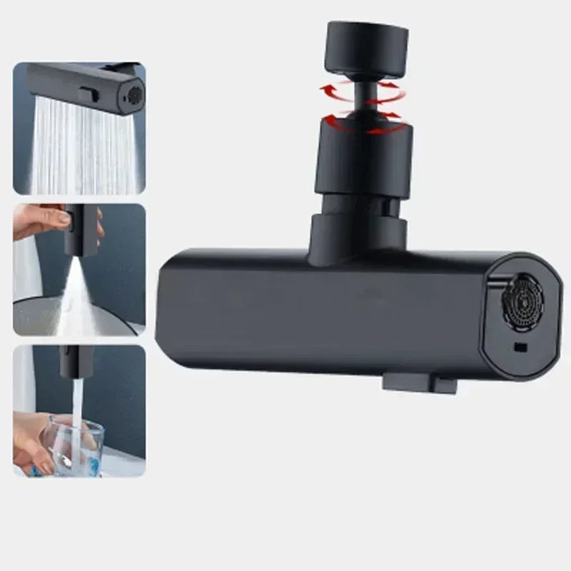 Kitchen Faucet Waterfall Sprayer Head with Filter black by HitMyNeed