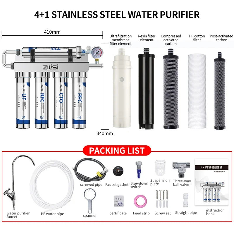 Kitchen Five-Stage Ultrafiltration Drinking Water System by HitMyNeed