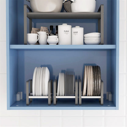 Kitchen Plate Organizer Rack for Cabinet Storage by HitMyNeed
