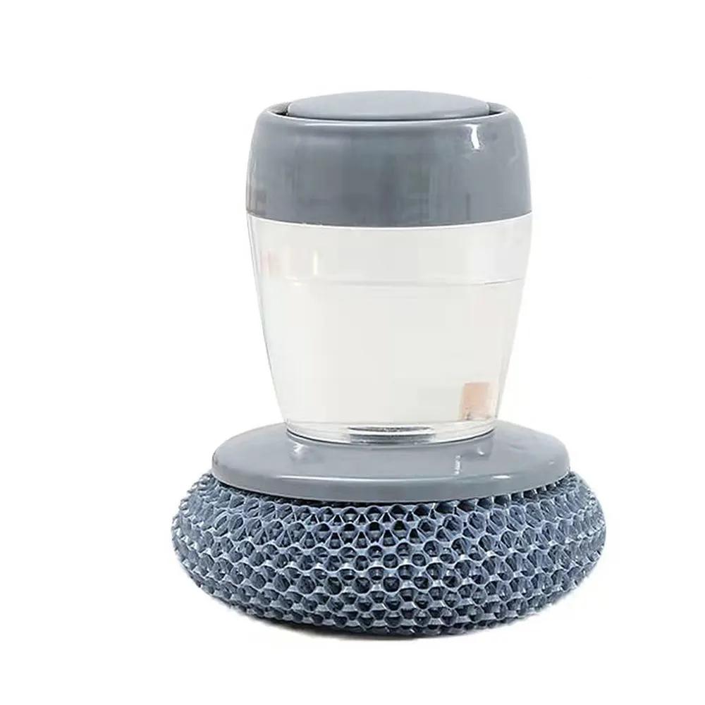 Kitchen Scrubber Brush with Built-In Soap Dispenser by HitMyNeed