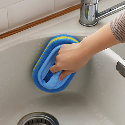 Kitchen Sponge Brush with Handle for Tile & Glass by HitMyNeed