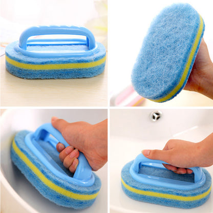 Kitchen Sponge Brush with Handle for Tile & Glass by HitMyNeed