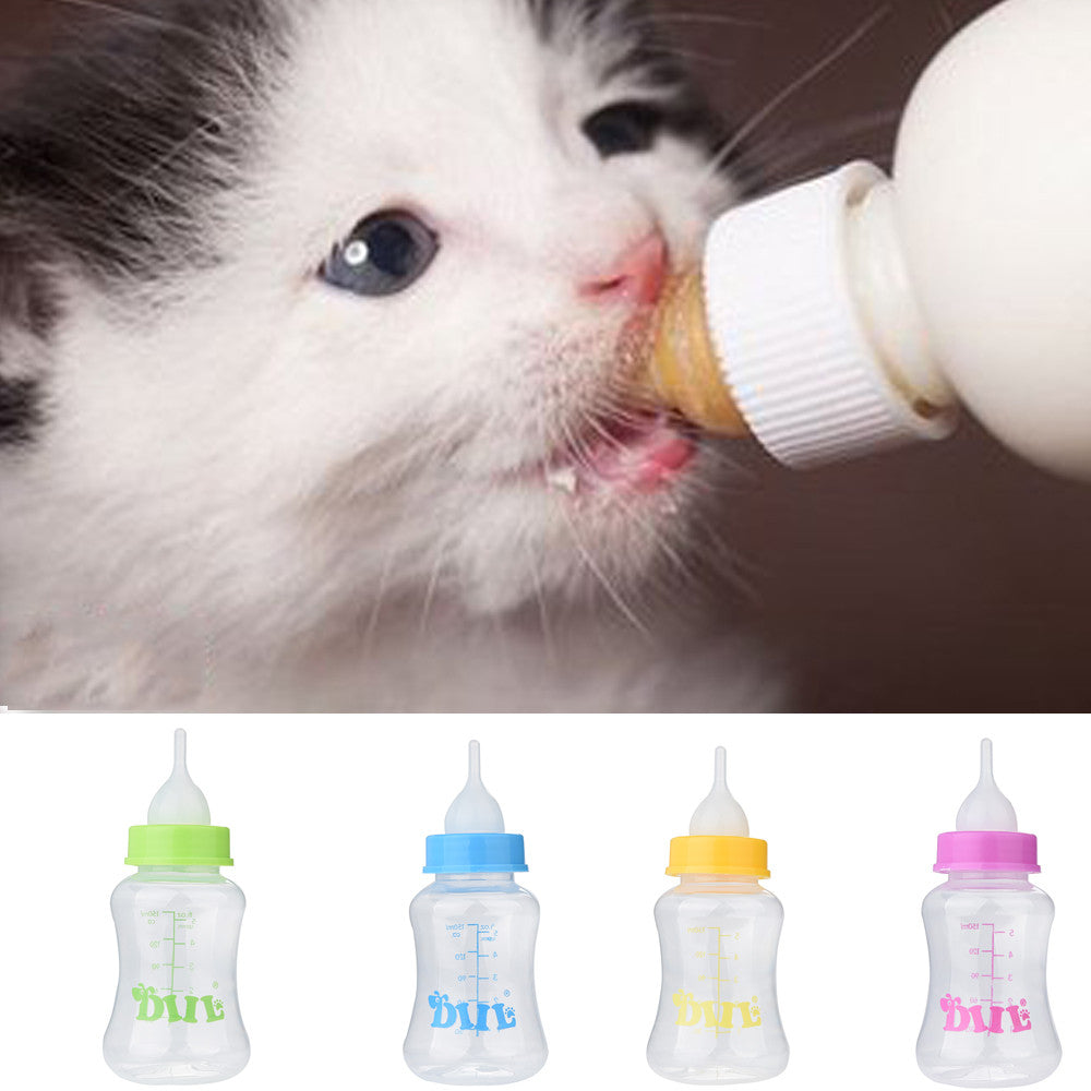 Kitten and Puppy Milk Feeding Bottle with Brush by HitMyNeed