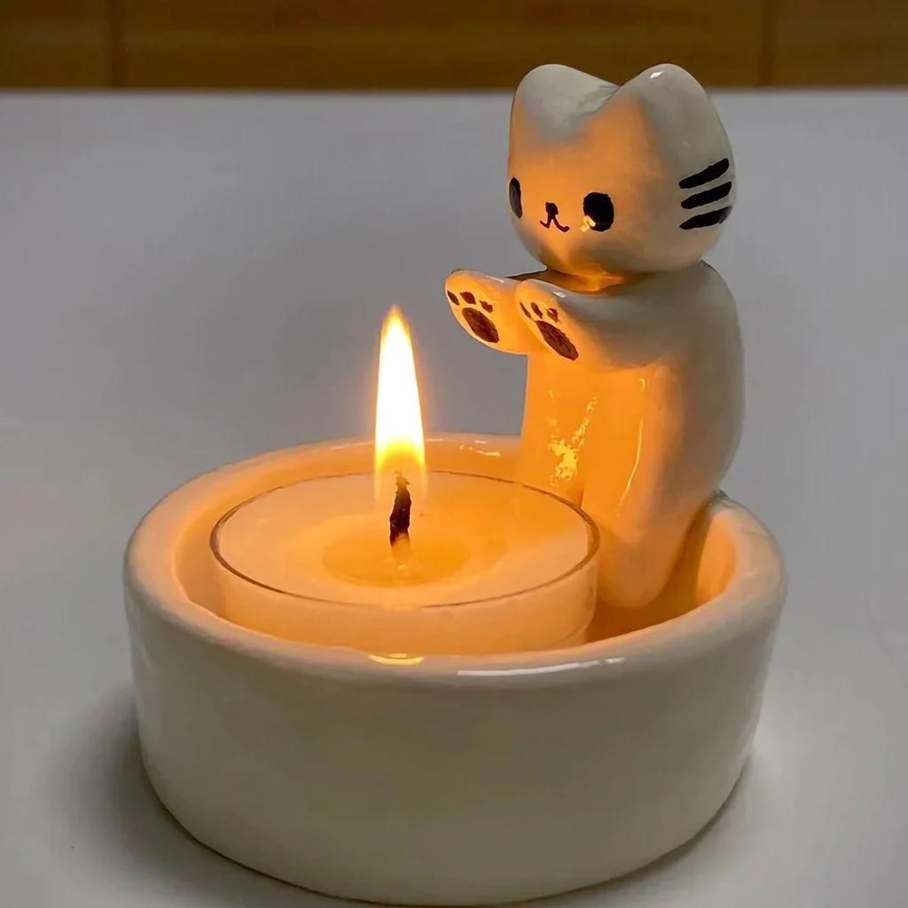 Kitten Aromatherapy Tealight Candle Holder Ornament by HitMyNeed