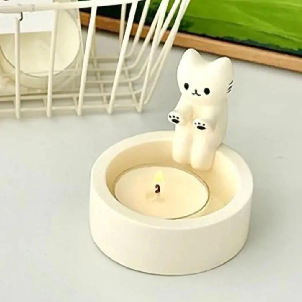 Kitten Aromatherapy Tealight Candle Holder Ornament by HitMyNeed