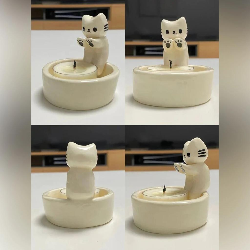 Kitten Aromatherapy Tealight Candle Holder Ornament by HitMyNeed