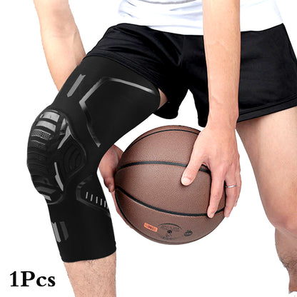Knee Compression Brace with Shock-Absorbing Support 1pcs-black-grey s-weight-37-5-45kg by HitMyNeed