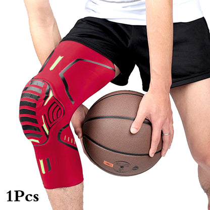 Knee Compression Brace with Shock-Absorbing Support 1pcs-red xl-weigh-67-5-82-5kg by HitMyNeed