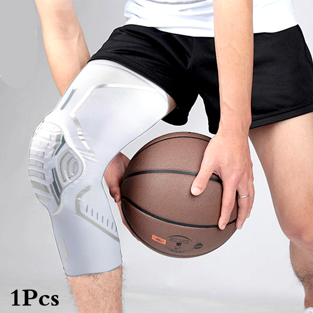 Knee Compression Brace with Shock-Absorbing Support 1pcs-white xxl-weight-82-5-95kg by HitMyNeed