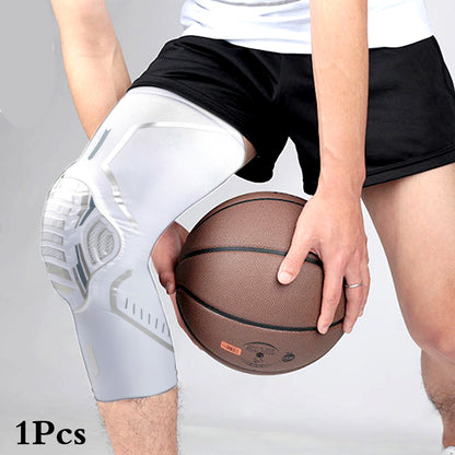 Knee Compression Brace with Shock-Absorbing Support 1pcs-white xxl-weight-82-5-95kg by HitMyNeed