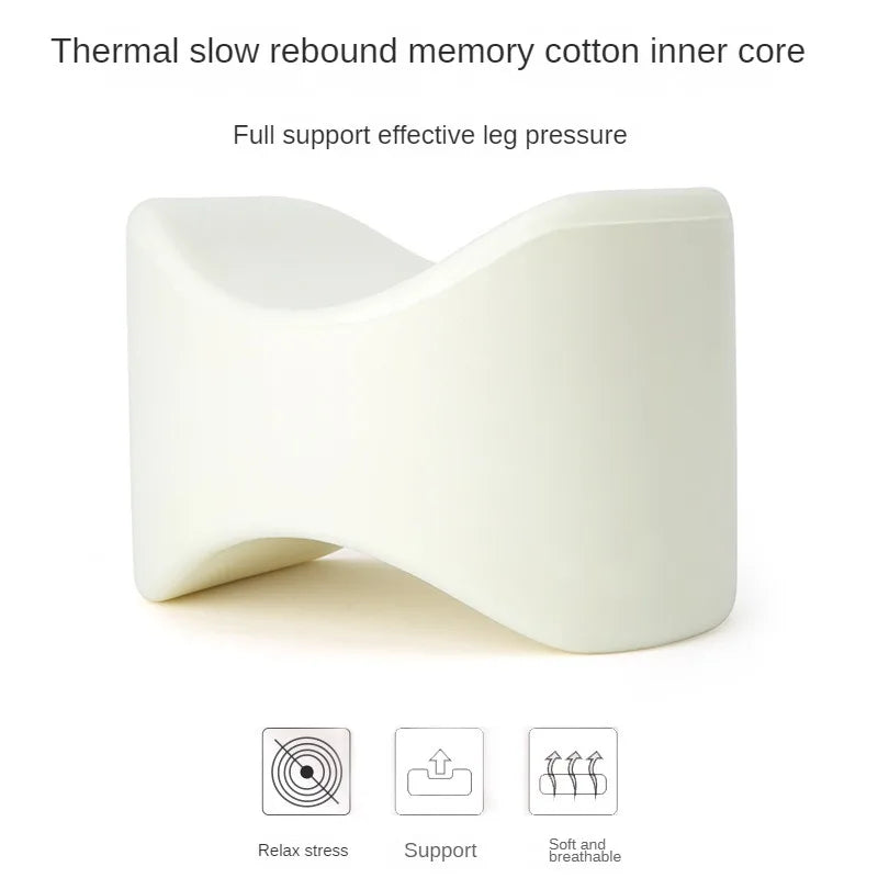 Knee Pillow for Side Sleepers with Memory Foam Support by HitMyNeed