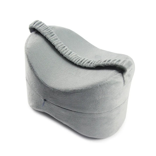 Knee Pillow for Side Sleepers with Memory Foam Support gray by HitMyNeed