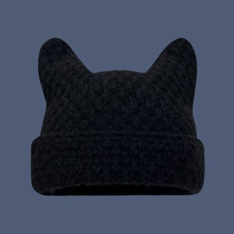 Knitted Acrylic Cat Beanie Hat for Adults by HitMyNeed