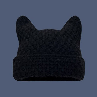 Knitted Acrylic Cat Beanie Hat for Adults by HitMyNeed