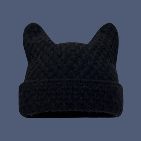 Knitted Acrylic Cat Beanie Hat for Adults by HitMyNeed