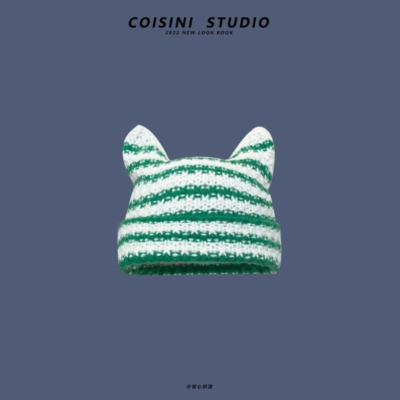Knitted Acrylic Cat Beanie Hat for Adults 3 by HitMyNeed