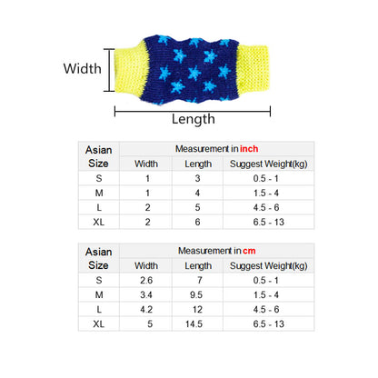 Knitted Cotton Dog Leg Warmers (Set of 4) by HitMyNeed