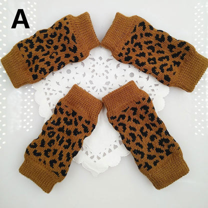 Knitted Cotton Dog Leg Warmers (Set of 4) a s by HitMyNeed