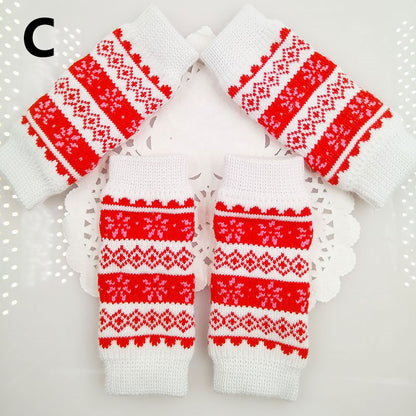 Knitted Cotton Dog Leg Warmers (Set of 4) c s by HitMyNeed