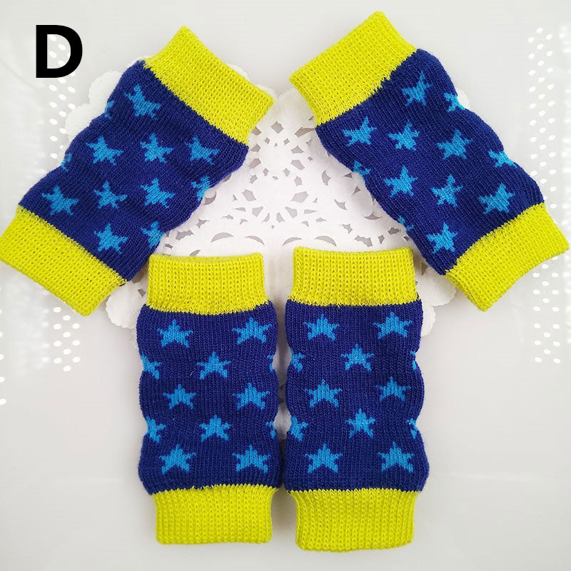 Knitted Cotton Dog Leg Warmers (Set of 4) d xl by HitMyNeed