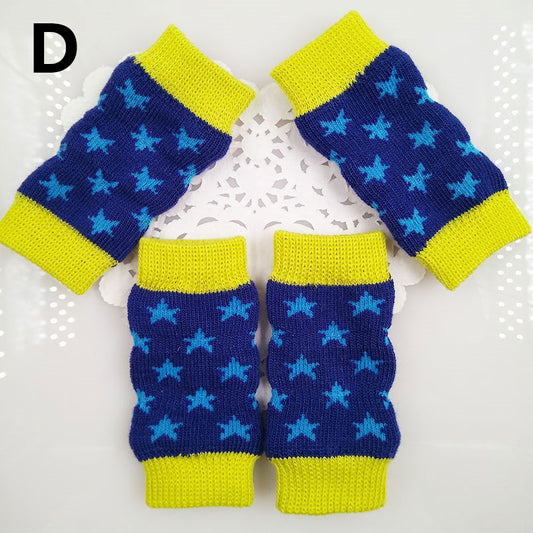 Knitted Cotton Dog Leg Warmers (Set of 4) d xl by HitMyNeed