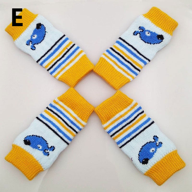Knitted Cotton Dog Leg Warmers (Set of 4) e s by HitMyNeed