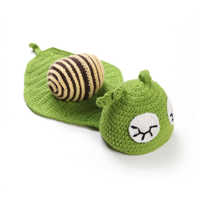 Knitted Unisex Baby Snail Costume (0-3 Months) by HitMyNeed