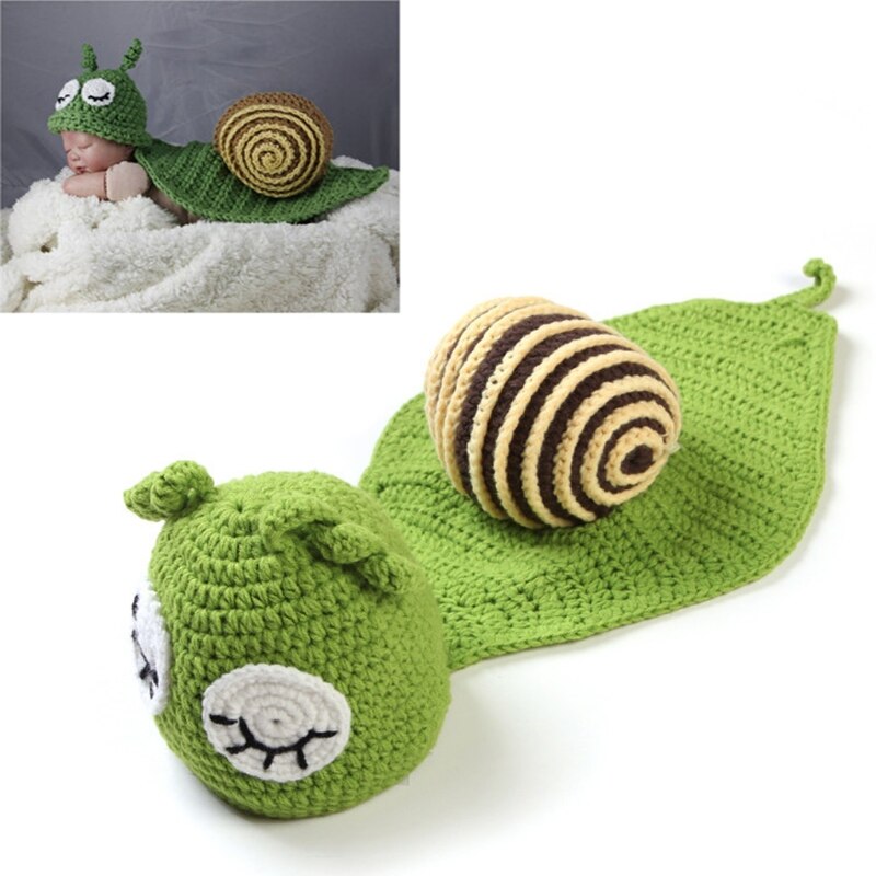 Knitted Unisex Baby Snail Costume (0-3 Months) by HitMyNeed