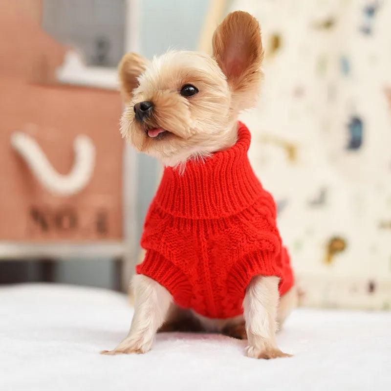 Knitted Winter Dog Sweater for Small & Medium Dogs by HitMyNeed