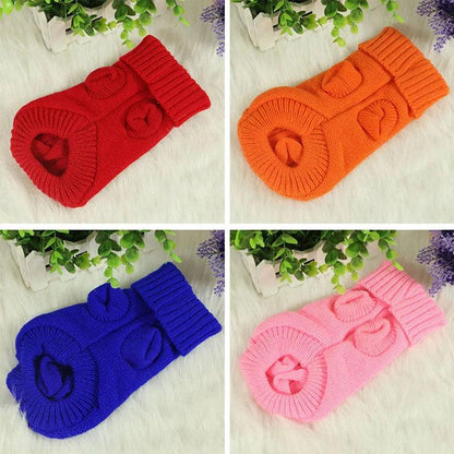 Knitted Winter Dog Sweater for Small & Medium Dogs by HitMyNeed