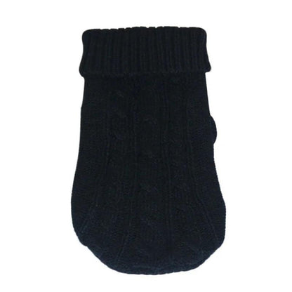 Knitted Winter Dog Sweater for Small & Medium Dogs black xl12-4-5kg by HitMyNeed