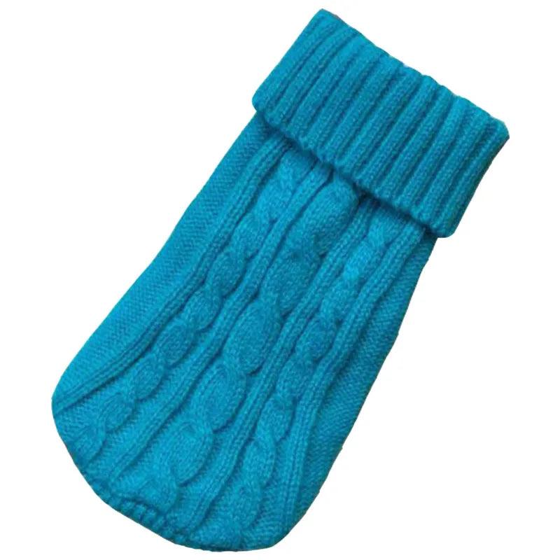 Knitted Winter Dog Sweater for Small & Medium Dogs moon-blue xs4-0-5-1-5kg by HitMyNeed
