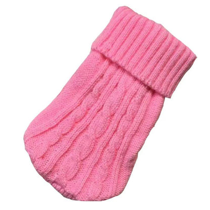Knitted Winter Dog Sweater for Small & Medium Dogs pink m-8-2-2-5kg by HitMyNeed