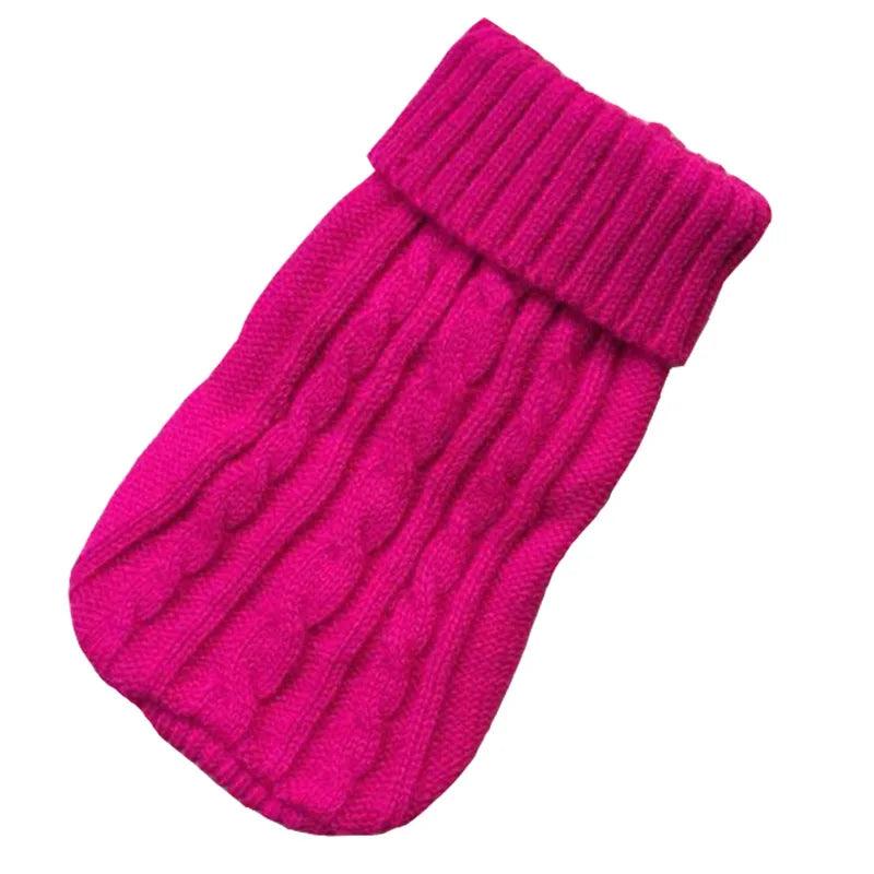 Knitted Winter Dog Sweater for Small & Medium Dogs rose xl12-4-5kg by HitMyNeed