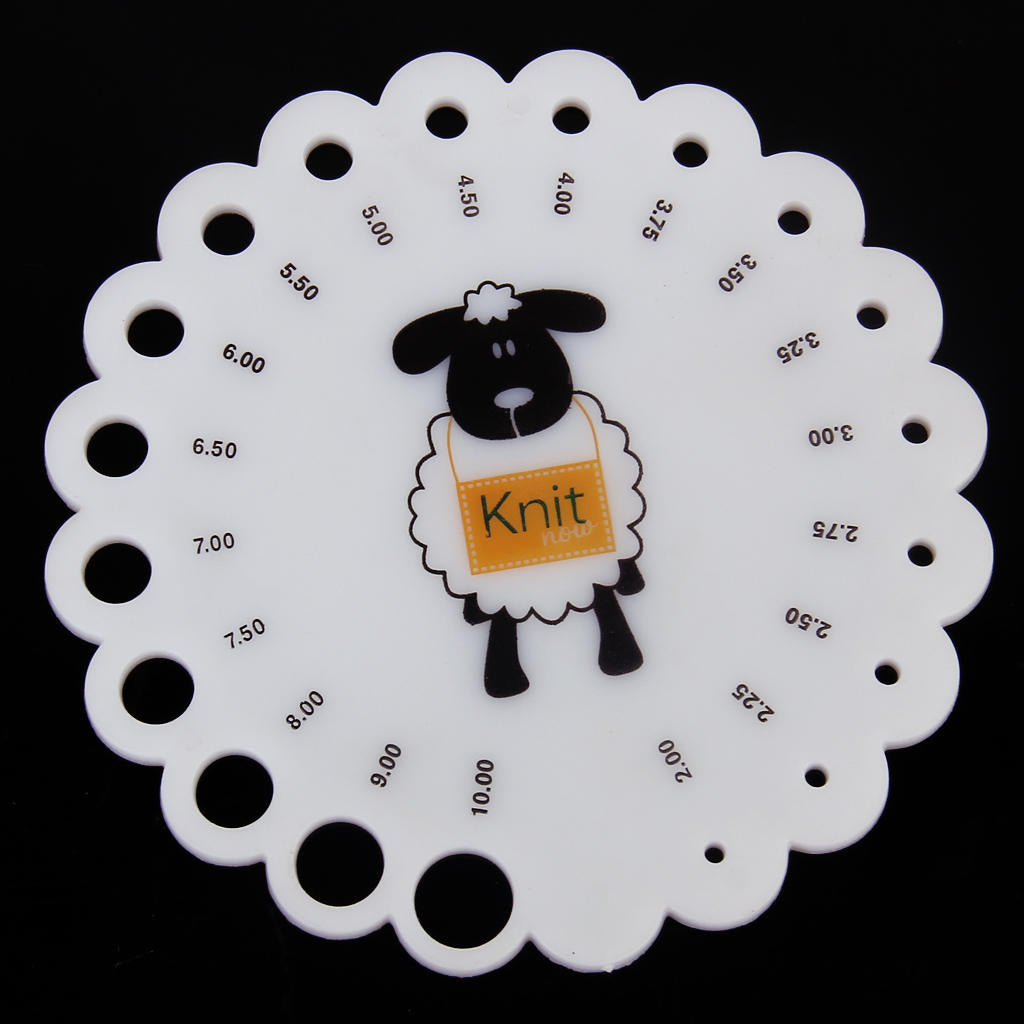 Knitting Needle Gauge Size Measurement Tool by HitMyNeed