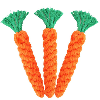 Knotted Carrot Rope Dog Chew Toy 24cm by HitMyNeed