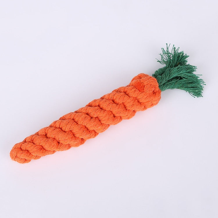 Knotted Carrot Rope Dog Chew Toy 24cm by HitMyNeed