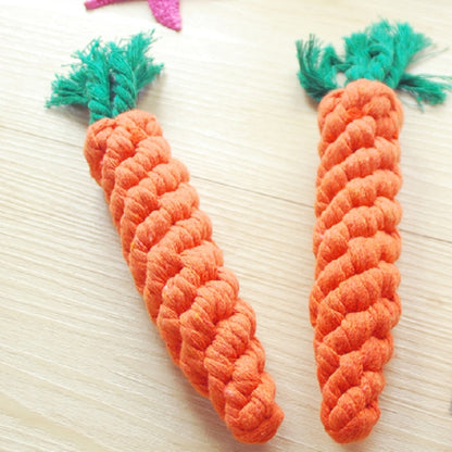 Knotted Carrot Rope Dog Chew Toy 24cm by HitMyNeed