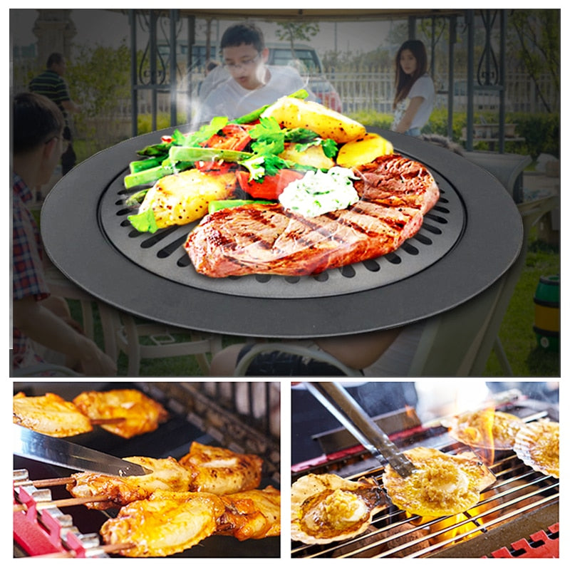 Korean BBQ Non-Stick Grill Pan for Gas & Electric by HitMyNeed