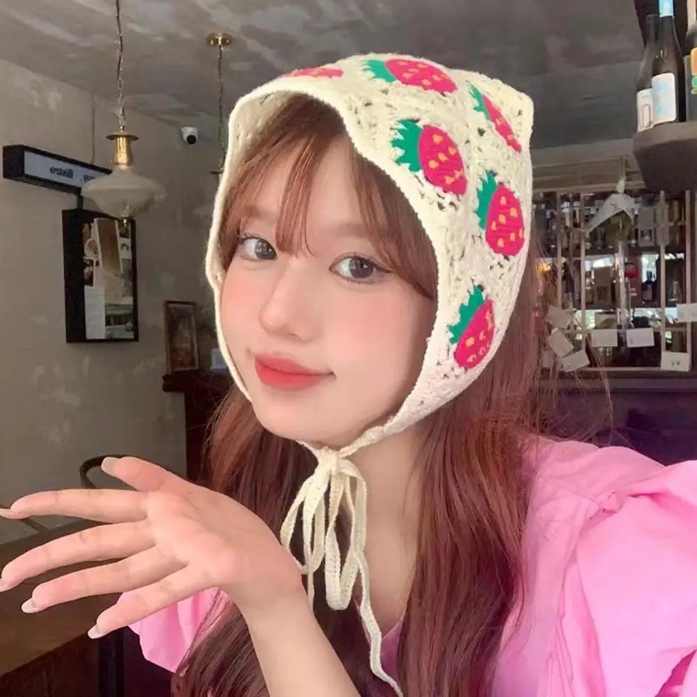 Korean Crochet Triangle Headband Hair Scarf by HitMyNeed