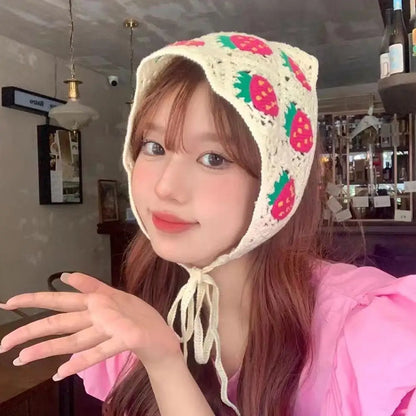Korean Crochet Triangle Headband Hair Scarf by HitMyNeed