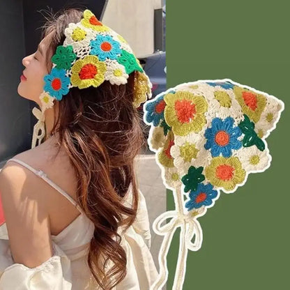 Korean Crochet Triangle Headband Hair Scarf by HitMyNeed